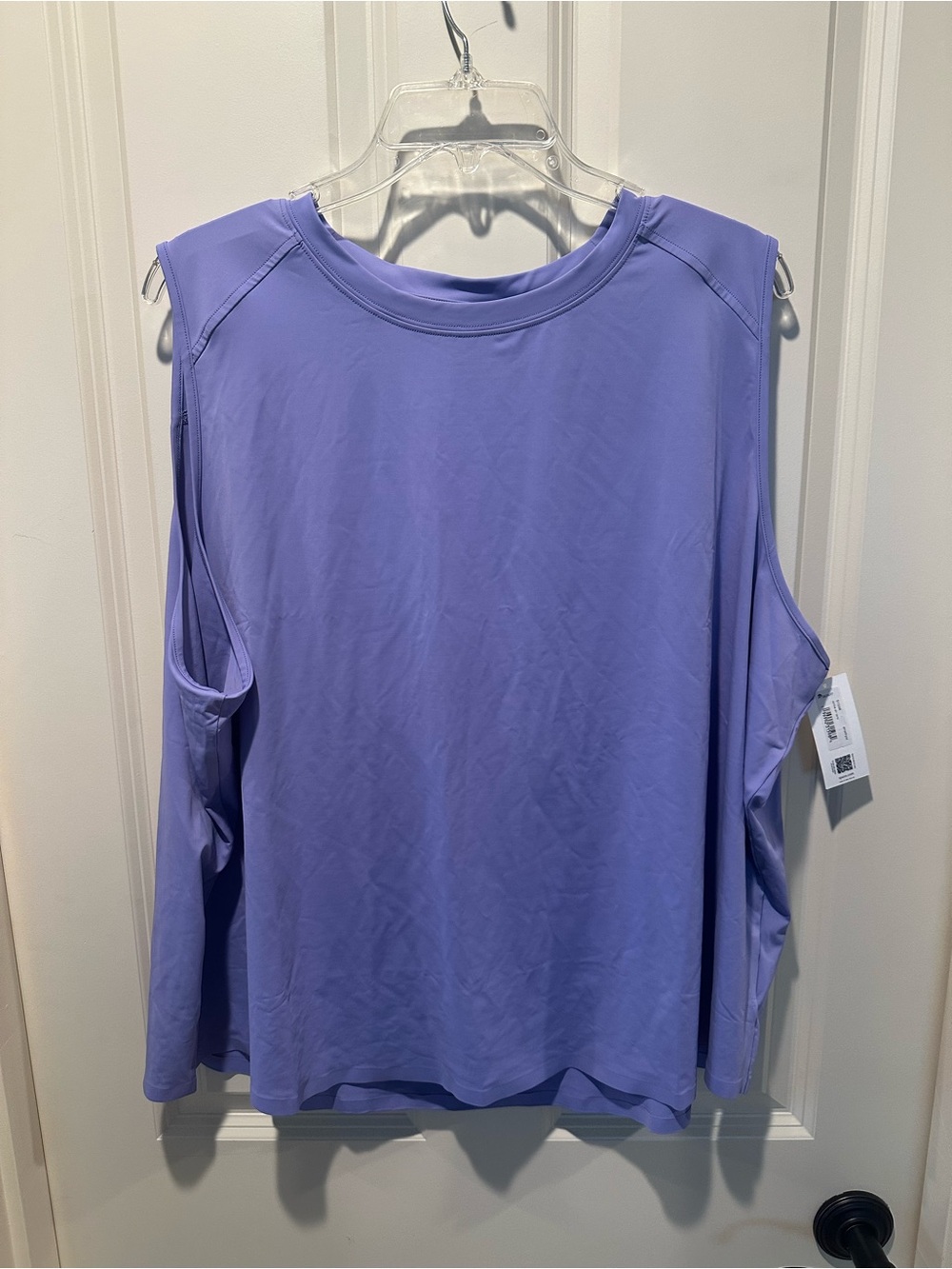 SPANX Lavender Cold-Shoulder Pullover Top